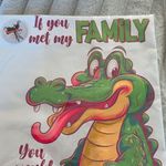If You Met My Family Cartoon Alligator  Cushion Cover