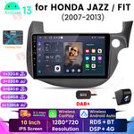 128GB For Honda JAZZ/FIT 2007-2013 Android 15 Carplay Car Radio Stereo GPS DAB+