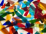 Stained Glass Offcuts For Mosaic Makers, Random Mixed Colours, Textures, Etc 1kg