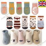 5x Baby Boys Girls Non-Slip Animal Socks Toddler Anti-Skid Grip Socks 1-3 years