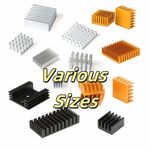Various Sizes Aluminum Heatsink Heat Sinks IC Chip Transistor Black Silver Gold