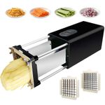 Electric French Fry Cutter Machine  with 1/2"&3/8" Blade Automatic Potato Cutter