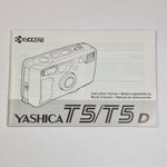 Yashica T5  / T5D Camera Original Instruction Manual En De Fr Es, Mint Condition