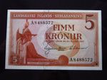 Iceland 5 Kronur 1957 P37 Unc i8572 Landsbanki Íslands Seðlabankinn Bank Money