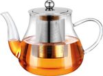 Heat Resistance Glass Teapot 1200/800/400ML with Removable Infuser Tea Kettle UK