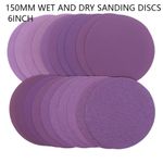 150mm Wet and Dry Sanding Discs 6inch Sandpaper Hook and Loop Pads Grit 60-10000