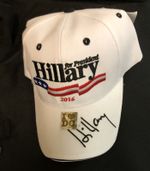 HILLARY CLINTON GOLF HAT WHITE RED BLUE SIGNATURE DEMOCRAT BILL BASEBALL RAREnew