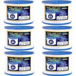 Splosh Type S1 Filter Cartridge x 6 For Intex PureSpa Easy Set Pool Spa Hot Tub