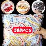 500 Reusable Elastic Food Storage Covers Bowl & Plate Fresh-Keeping LidsWashable