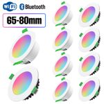 6W/8W LED WIFI Recessed Ceiling Light Bluetooth Dimmable RGB Downlight Alexa