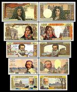 5, 10 ,50, 100 , 500 Francs - Issue 1959 - 1966 - Reproduction - 04