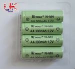 AAx4pk Ni-MH 300/600/1000mAh 1.2V Rechargeable Solar Light Batteries For Garden 