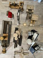 Job lot Assorted precision machinist tooling — micrometer slides, cross-slides