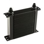 JJC Motorsport Oil Cooler (25 Row, 170mm Matrix, -10 JIC Male) - Alloy, Black