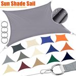 Sun shade sail Rectangle Sunscreen Awning Canopy Waterproof 98% UV Block W/ Rope