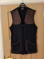 Musto Pro Skeet Trap Shooting Vest Navy Blue, Size XL double zipped