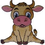 Cow Patch Iron Sew On Clothing Embroidered Badge Farm Animal Embroidery Applique