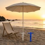 Beach Parasol Sand Anchor Stand Adjustable Plastic Spike Base for Umbrella