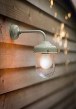 Outdoor Wall Light Modern Barn Lamp in Sage Green Garden Trading