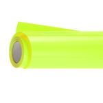 Heat Transfer Vinyl Roll, 12" x 8ft Fluorescent Yellow HTV Transfer Vinyl Iron