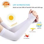 UV Protection Cooling Arm Sleeves - UPF 50+ Long Arm Sun Sleeves for Men & Women