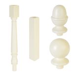 Colonial Stair Newel Post Newel Base Ball Caps White Primed Full or Half Option
