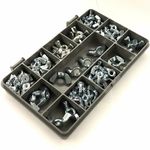 160 ASSORTED PIECE M3 M4 M5 M6 M8 ZINC PLATED BZP WING NUTS BUTTERFLY NUT KIT