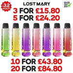 Lost Mary Nera 30k Prefilled Refill Pods 15,000 Puffs Replacement Pods | 44 Flav