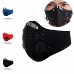 Sports Face Mask - Black with activated carbon filter UK SELLER