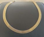 10k Italian Gold Flat Bismarck Bracelet 
