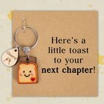 Leaving Gifts for Friends Colleague Toast Bread Keychain New Job Gift Christmas