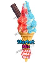 Ice cream van sticker Sherbet Mix Flake Single Cone whippy trailer cafe decals
