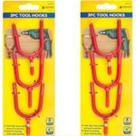 6x Tool Wall Storage hook set Garage Tools Hanger Shed Garden Drill Spade
