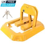 Folding Car Parking Barrier Driveway Lockable Bollard Security Post With Keys UK