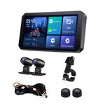 6" Motorcycle GPS TouchScreen Wireless Carplay+Android Auto w/Rear Camera+TRMPS