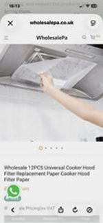 12pcs Universal Cooker Hood Replacement Filter Paper White Matte Finish