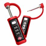 TSA Approved Luggage Locks 2-Pack 3-Dial Combination Gun Case Padlock Red