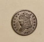 1837 5C Capped Bust Small 5 Half Dime Coin