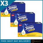 3 x TEMPO SOFT SENSITIVE BALSAM 4PLY FACIAL TISSUES 80 SHEETS PER BOX NEW