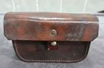 Genuine U.S Civil War Cartridge Box Pouch Used By Cavelr Horseman Leather