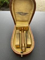 1920’s Vintage Gillette Open Comb “Old Type” Gold Tone Safety Razor Set
