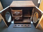 Antique Early 20th C Arts & Crafts Oak Smokers Cabinet / Pipe Cabinet  