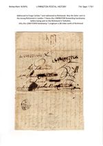 HAMPSHIRE 1791 "LYMINGTON" LENGTHY LETTER REDIRECTED, YORKSHIRE & CARLISLE