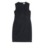 BOSS HUGO BOSS Womens Black Shift Polyester Sleeveless Knee Length L Workwear