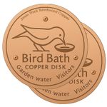2PCS Bird Bath Copper Disk for Water Physical Clean Copper Purification Cleaner