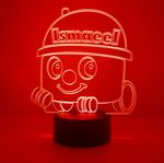 Personalised Henry Hoover LED Colour Changing Bedside Lamp