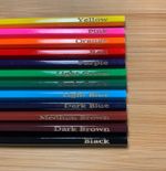 Multi language colour blind pencils available in 21 languages.
