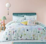 Abstract Watercolour Paintings Duvet Cover Quilt Bedding Set King Duckegg Blue