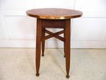 Vintage Gaskell Chambers Pub Table Hammered Copper Pink Patina arts crafts B