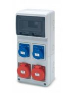 Famatel Outdoor Enclosure c/w 2x16A 3P 240V 2x32A 5P 415V Sockets - 6512-UK